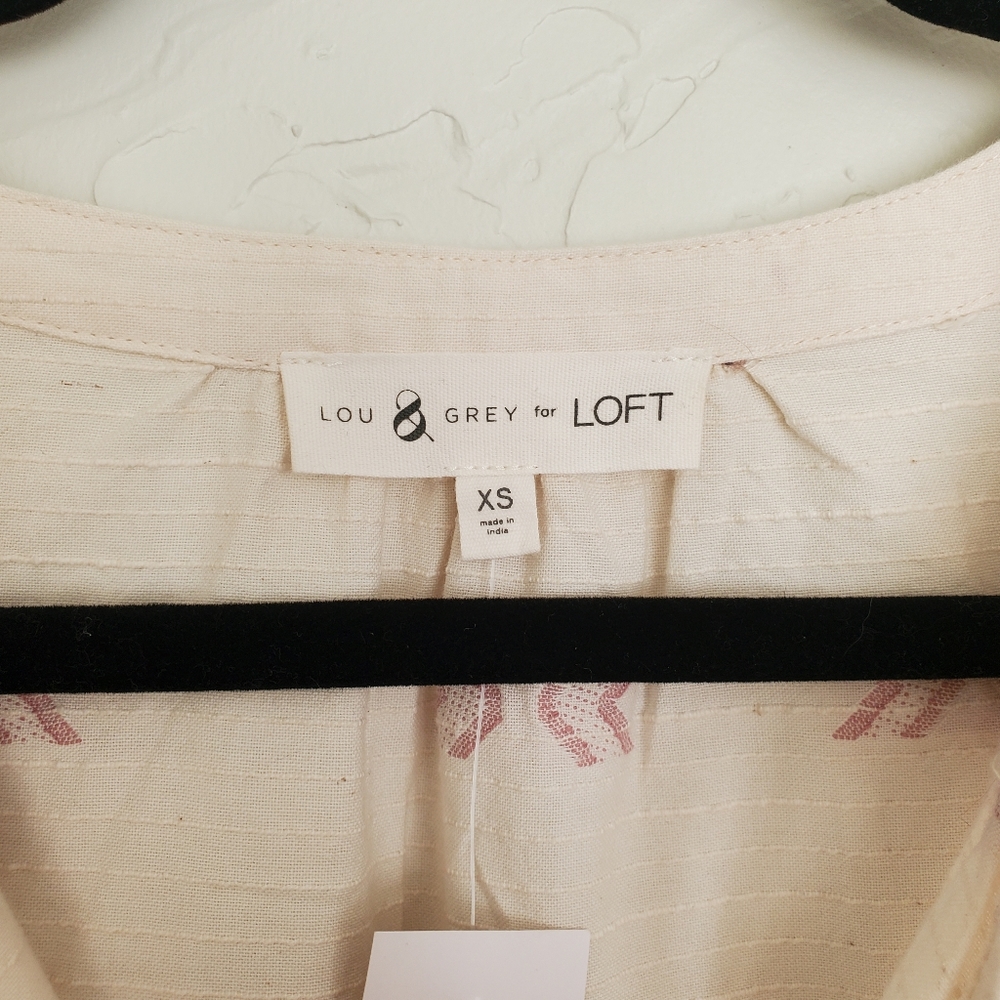 NWT Lou & Grey Embroidered Textured Boho Colorful Top - Picture 10 of 12
